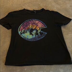 Kids Leadville Colorado Graphic Tee with Colorful Mountain Design